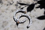 Wood Dalmatian Spotted Hoop Earrings