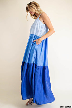 Blue Tiered Maxi