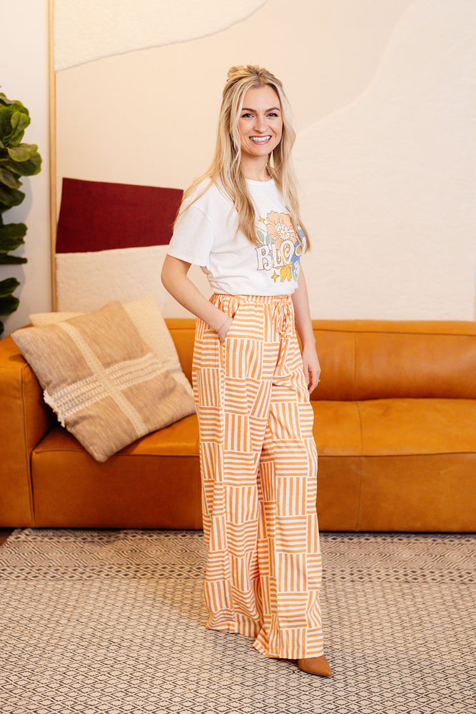 
                
                    Load image into Gallery viewer, Tangerine Aztec pants
                
            