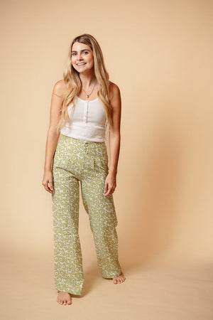 Bailey Green Floral Pants