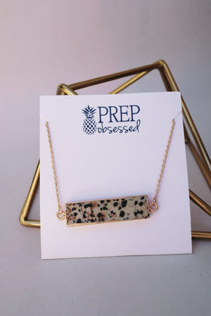 
                
                    Load image into Gallery viewer, Stone Bar Pendant Necklace
                
            