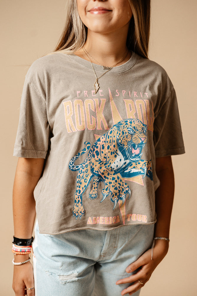 
                
                    Load image into Gallery viewer, Rock N Roll Cropped Tee
                
            