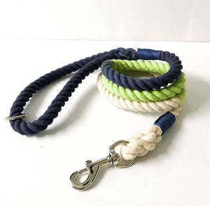 Deep Sea Blue-Green Ombré Rope Leash